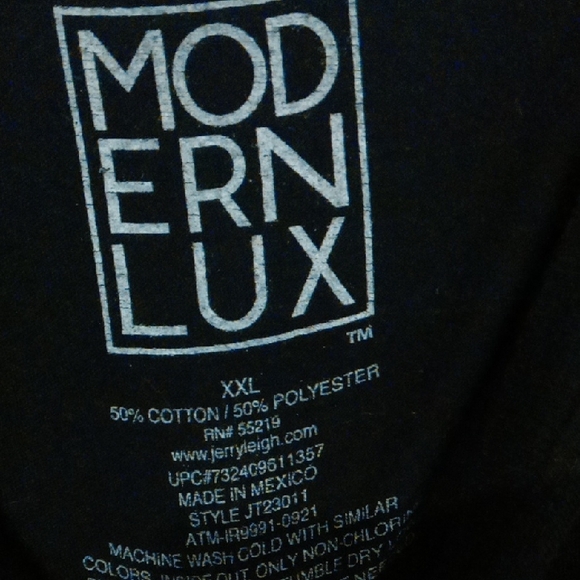 Modern Lux Black 'Savage' Tee with Floral Accents - Picture 5 of 6